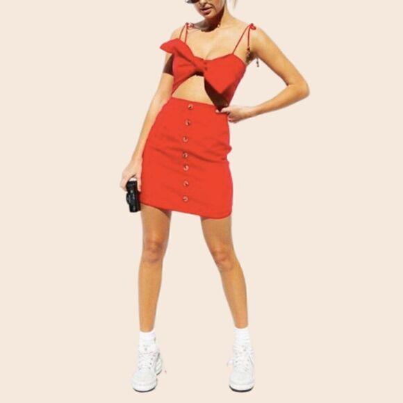 Sabo Skirt Red Anya Mini Dress Size XS - Picture 1 of 11